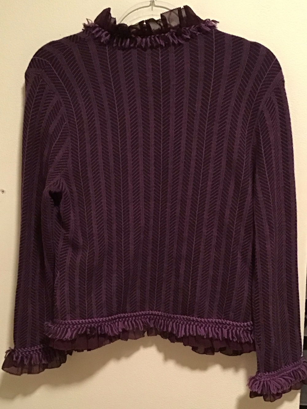Bryan Purple Ruffled Blazer Jacket - Picture 5 of 7